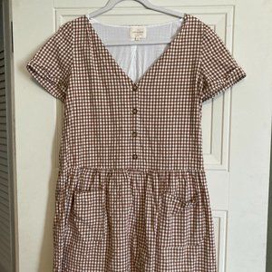Sezane Lena Gingham Dress
